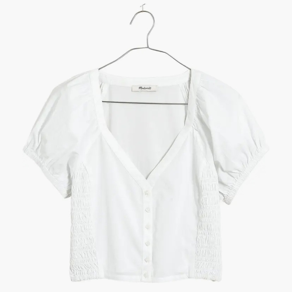 Madewell Yeri Poplin Button-Up Top